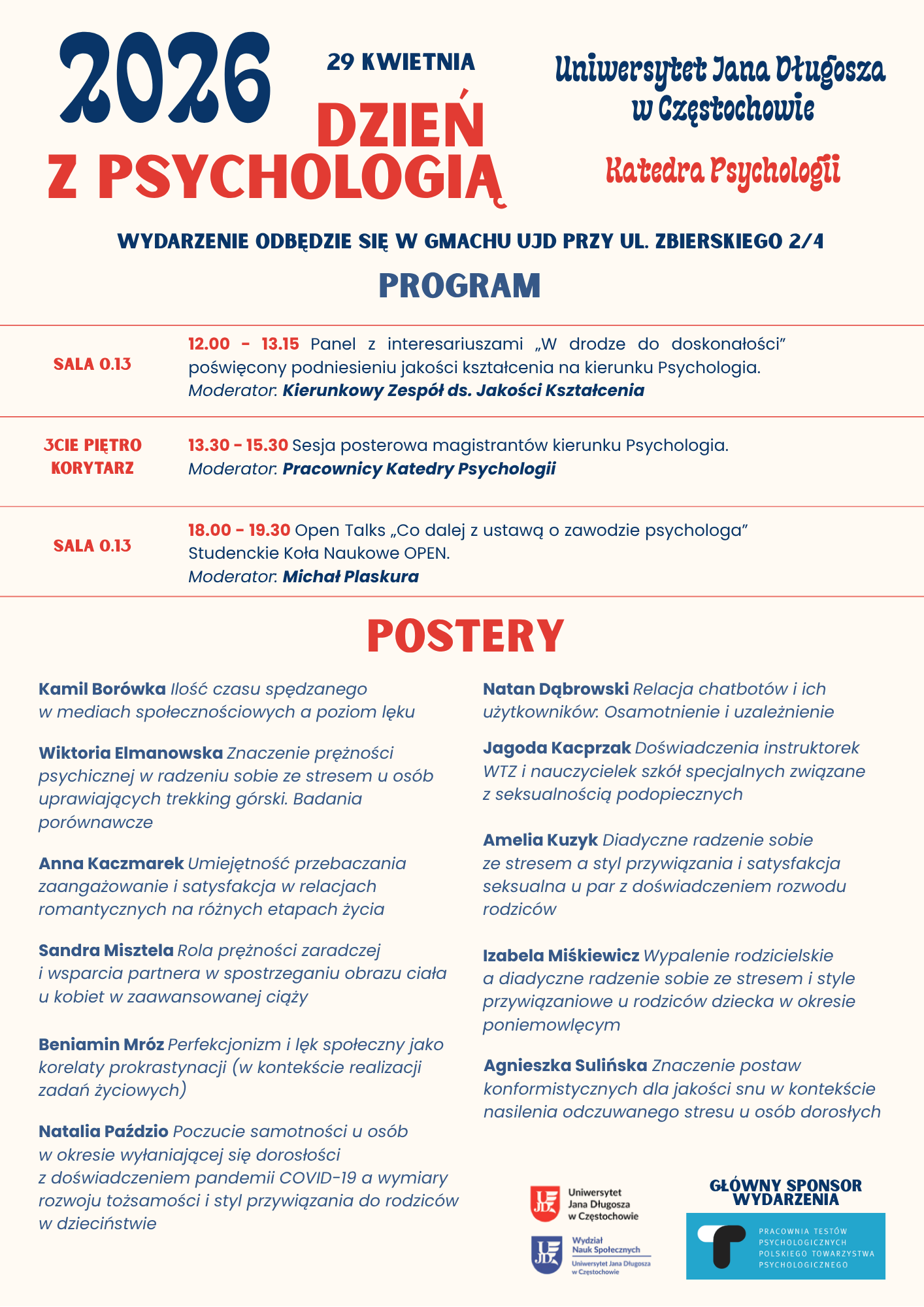 Dzień z Psychologią - program
